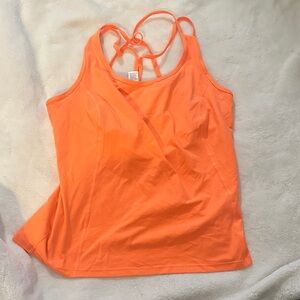 Xersion Neon Coral Strappy Sports Tank
